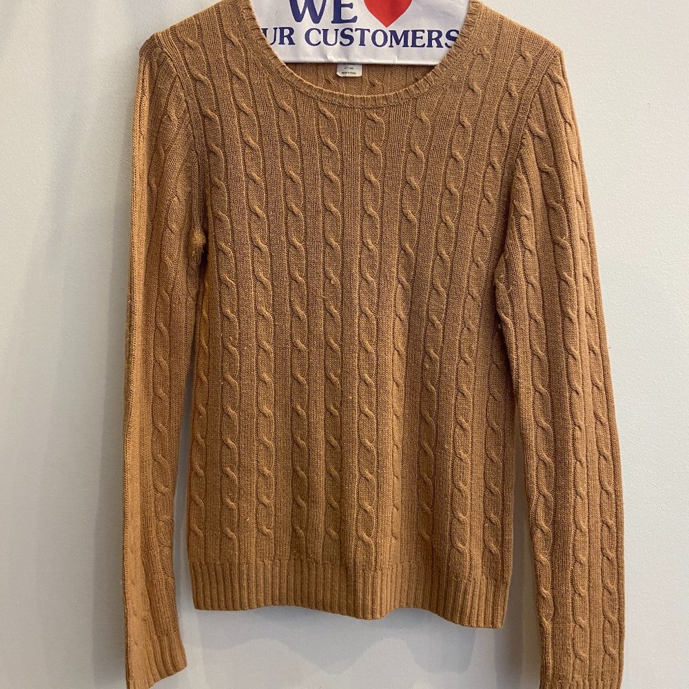 JCrew XS Argyle Camel Sweater